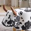 Universal Pet Foot Stool for All Seasons, Also Shoe-Changing Stool, Solid Wood Legs, Suitable for Home Decoration, Black and White