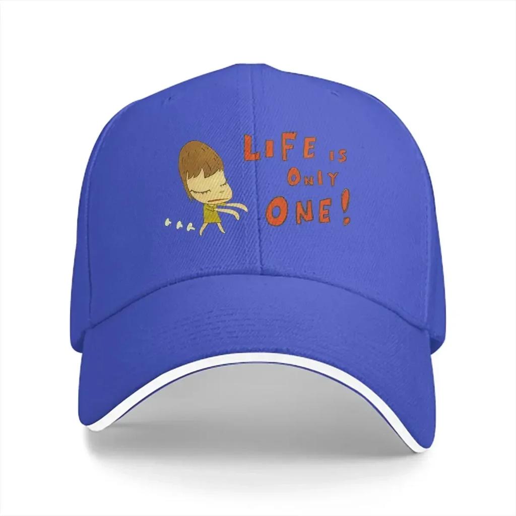 Summer Cap Sun Visor Life Is Only One Hip Hop Caps Yoshitomo Nara Japanese Artist Peaked Hats