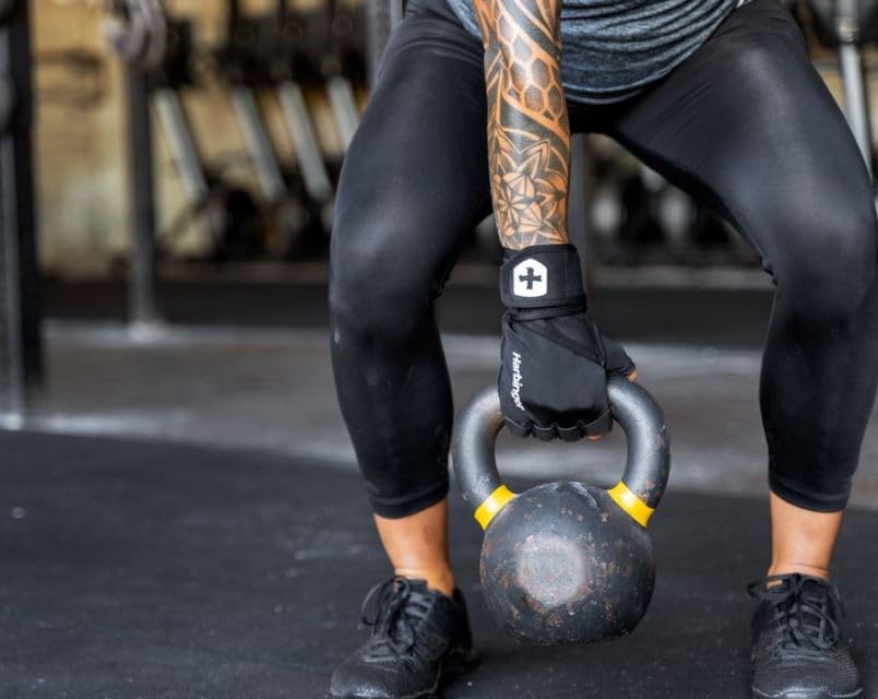 Japanese Harbinger Pro Wrist Wrap Gloves for Strength Training and Heavy Size M 22278 [Official Product] 2.0 Lifting, Black, (Glove Circumference