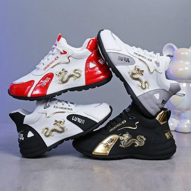 Luxury Men's Sneakers Fashion Men's Casual Shoes Leather Waterproof Sports Shoe Lightweight Breathable Non-slip Basketball Shoes