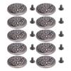 10 Sets Flower Pattern Rivet 26mm Zinc Alloy Screwback Decorative Rivet with 7mm Screw for Belt Bag Handbag Wallet