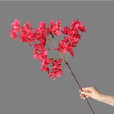 24/51 Blüten Simulation Blume Echte Haptik 3D Künstliche Bougainvillea Spectabilis 76cm Draht Innenfutter Seidenblume Hochzeit