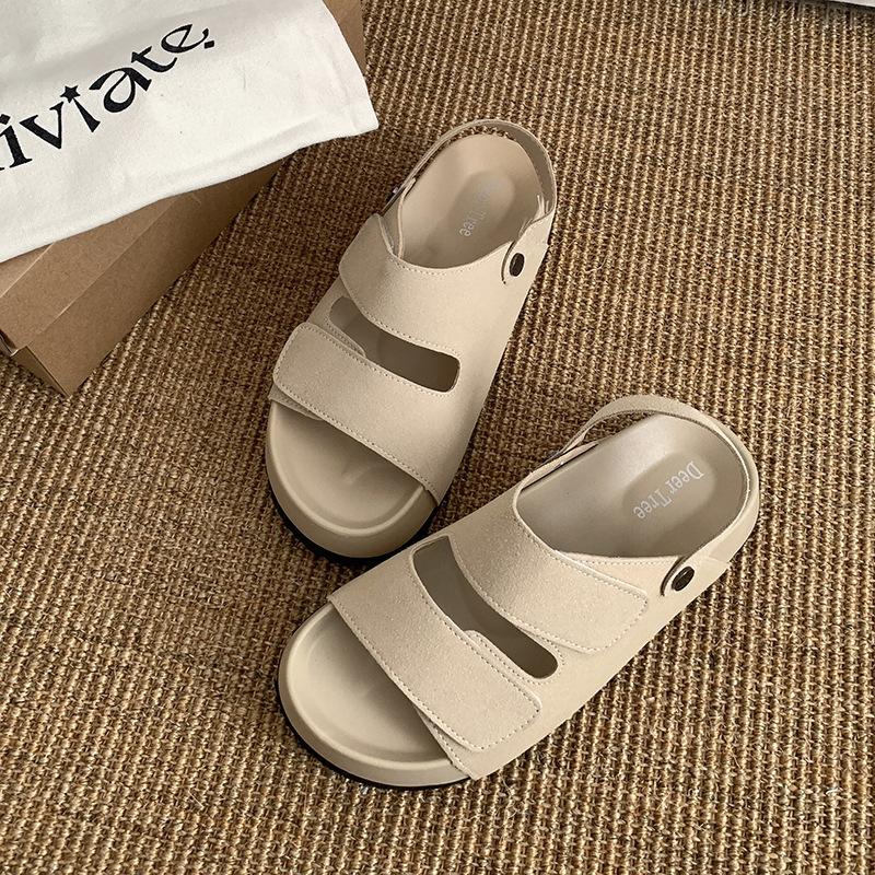 Fashion Versatile Platform Sandals Women's New Summer Wear with Skirt Black Half Slippers