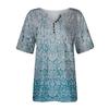 Women's Shirt Blouse Button Vintage Gradient Print Short Sleeve Casual Basic Top Pullover