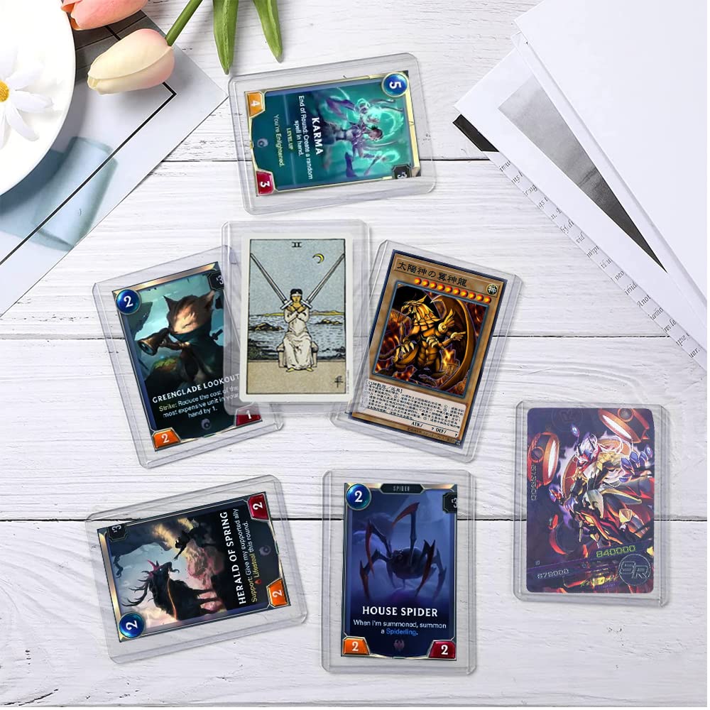 Верхнє завантаження Колекційна картка Твердий футляр із плівкою Завантажувач карток ПВХ матеріал Гільза для карток Прозора колекція Зберігання Колекційна картка Гільза Торгівля