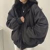 Winter Coat Female Plush Thick Jacket Women Coats Double-sided Lamb Wool Cotton Overcoat Korean Solid Loose Hooded Outerwears
