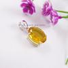 Natural Citrine Pendant, Prong Pendant, Oval Citrine Pendant, Gift for her, Anniversary Pendant, 925 Sterling Silver Pendant