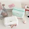 Small Rose Knitted Cotton Octagonal Makeup Storage Bag With Waterproof Design For Daily Use
