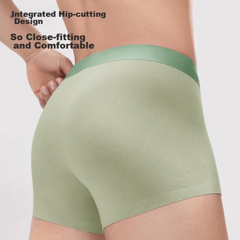 SEPTWOLVES Men's Underwear, Modal Luxury Seamless Boxer Briefs, Double-Layer Crotch, 7A Grade Antibacterial Panties