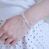 TWINKLE RIBBON BEAD BRACELET_WHITE