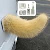 Plush Wagging Cars Tail Rechargeable Electric Auto Trunk Charm Voice-Controlled Tails Decoration for Car Exterior Decoration