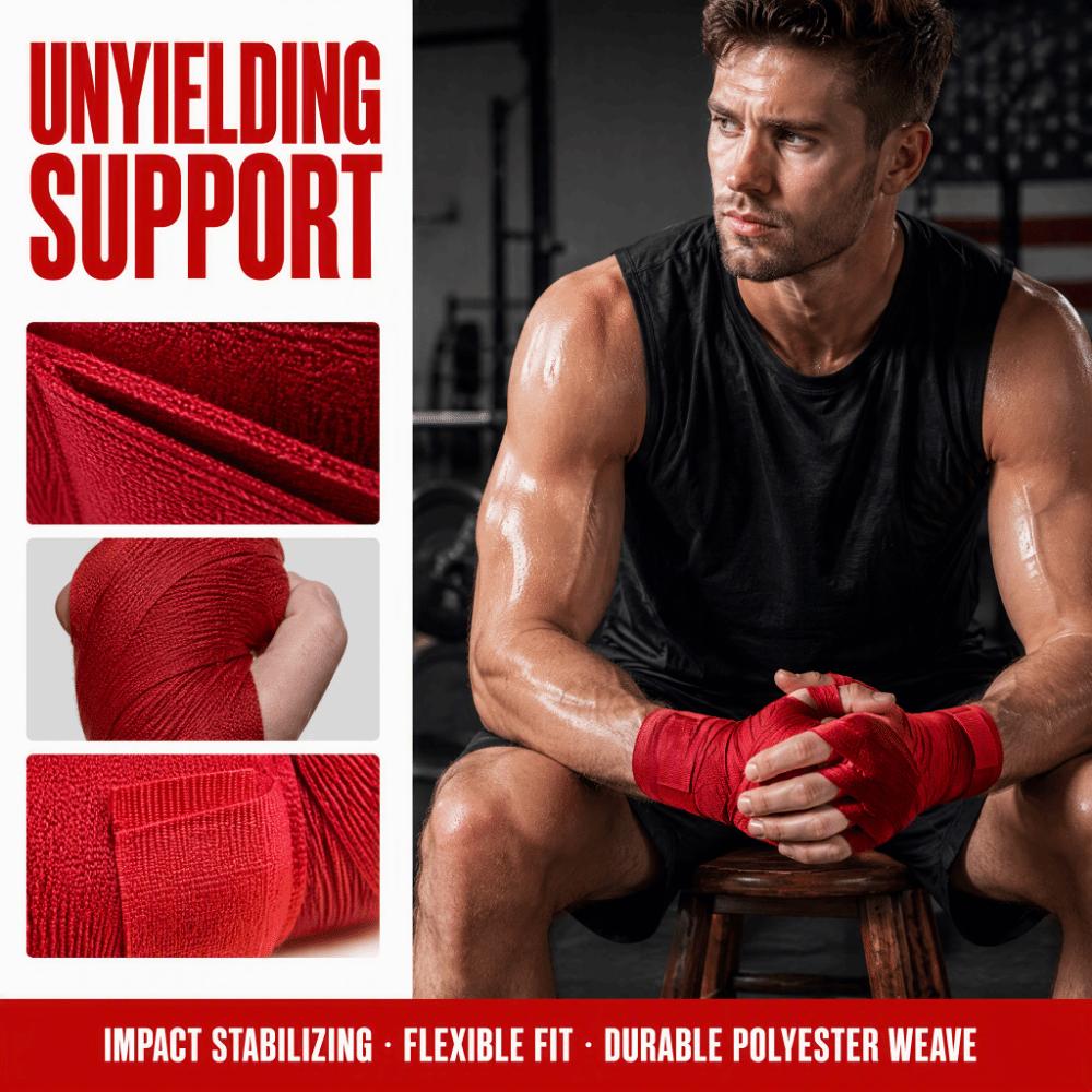 2pcs Hand & Wrist Support Elastic Hand Wraps Pair Pack Sports Handwraps  Muay Thai Practice