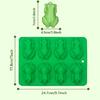 Frogs Dessert Casting Tray with 8 Detailed Cavities for Fondant Chocolate Soap Dessert and Baking Projects for Family Tables, Gift, and Crafts