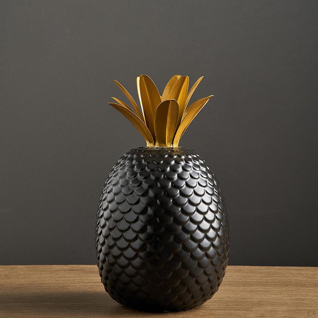 Ceramic Pineapple Shaped Ornament Nordic Gift Photography Prop for Bookshelf TV Cabinet Statue