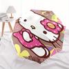 Hello Kitty,Floral Automatic Folding Umbrella-Simple 8-Rib Design, Bright Cartoon Pattern, Durable Iron Frame, Suitable For Travel, Outdoor,