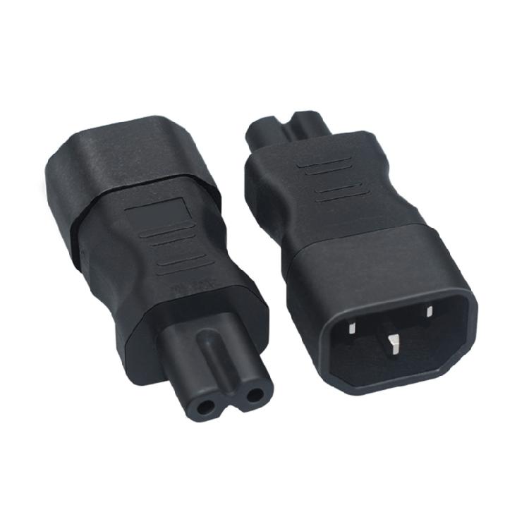 IEC320 C14 To C7, Cloverleafs Male To Figure 8 Female Adapter, 3Pin C14 Male Plugs To C7 Female Power Adapter Converters