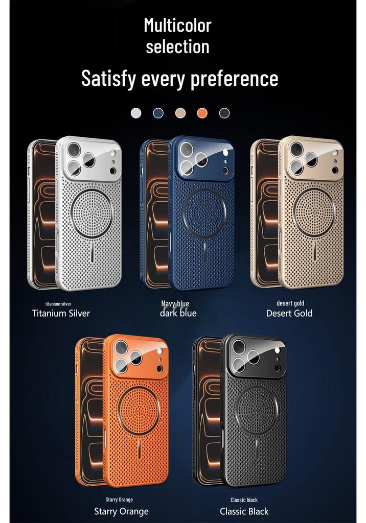 iPhone 17 Pro Case: Full Coverage Advanced MagSafe Magnetic Honeycomb Heat Dissipation Lens Protection