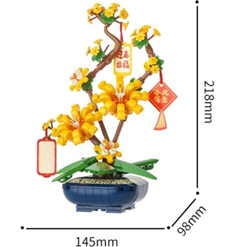 

DIY Romantic Narcissus Annual Roses Flowers Gardens Valentine s Day Building Blocks Classic Model Mini Bricks Sets Kids Kits