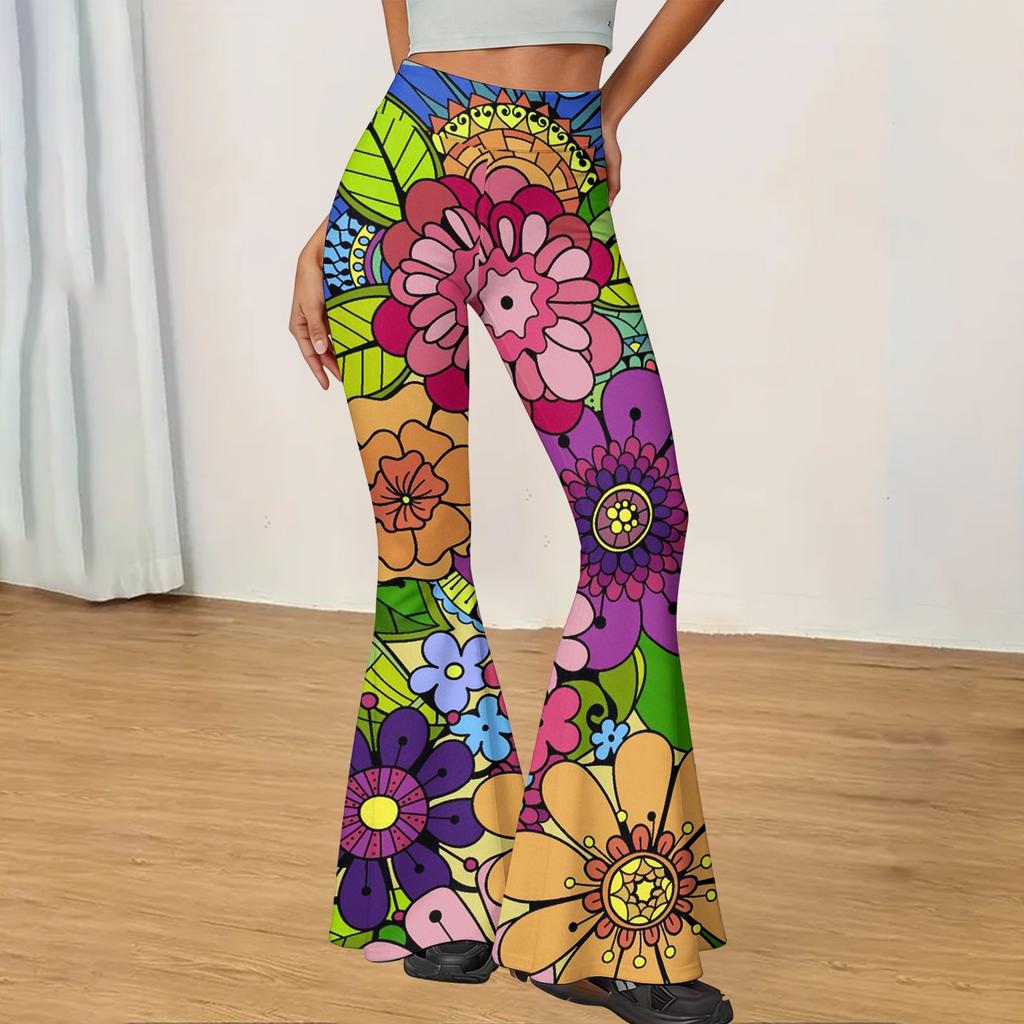 Women's High Waist Flared Yoga Pants Stretch Slim Fit Casual Long Trousers Soft Breathable Fabric Comfortable Design Suitable for Daily Wear