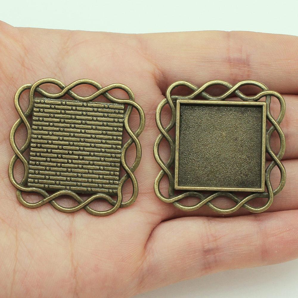 Hodí se pro kulatý 20mm skleněný kabošon Základní lůžko Podložka Bezel Doplňky Díly Chlapecké šperky Cool Dárky Pro