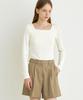 Aejeuipeu Marie Square Neck T-Shirt (Ivory)