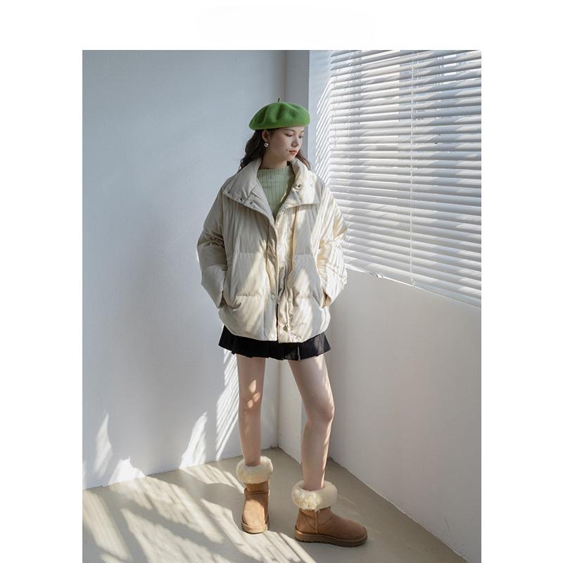 Χοντρά και Ζεστά Χειμερινά Μόδα Κορδούροια Φαρδιά Όρθιος Γιακάς Επενδυμένα Βαμβακερά Ρούχα