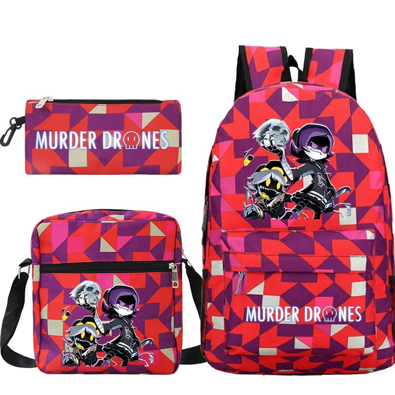 Neuer Murder Peripherie-Trend Schulterrucksack-Set Lässige Stiftetasche Grund- und Sekundarschultasche