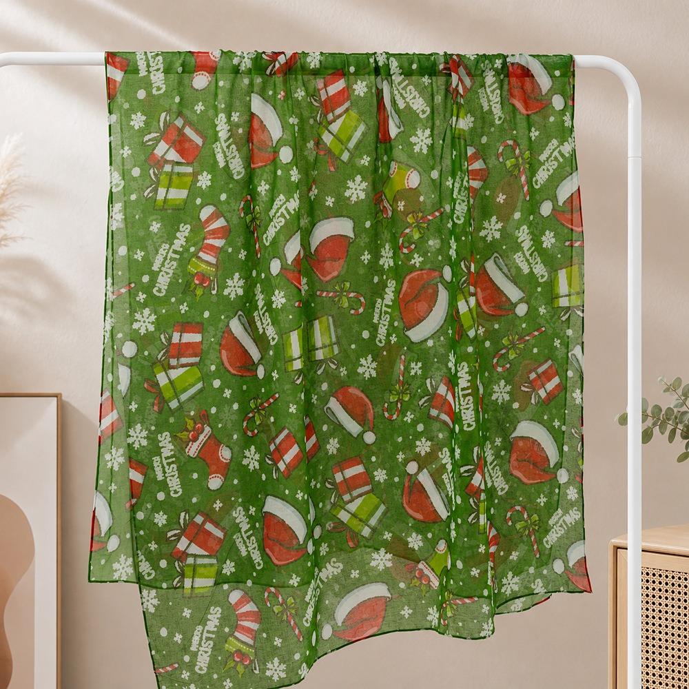 Soft Snowman Scarf Lightweight Neck Scarf Festive Christmas Scarf Fall