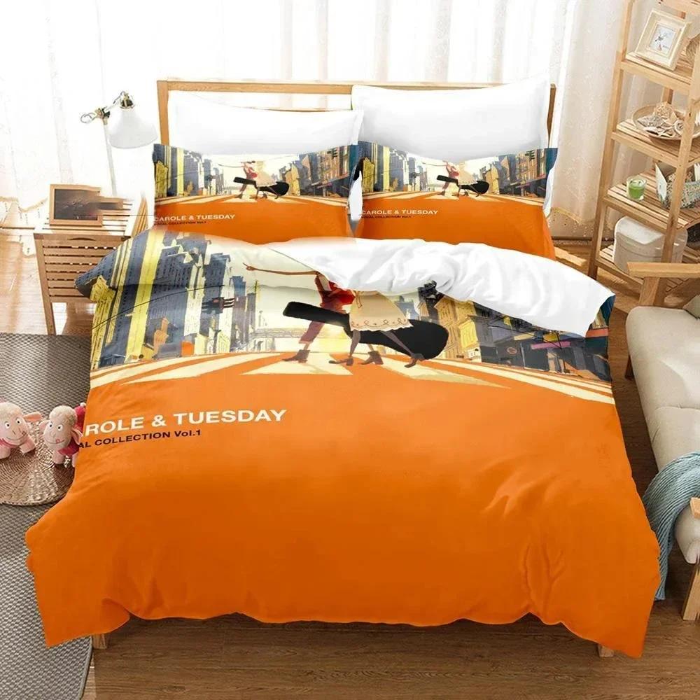 3D Carole & Tuesday Bedding Set Printed Bed Set With Pillowcase Bed Duvet Cover Soft Single Double Queen Super King Size Bedroom