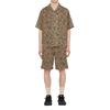 Onitsuka Tiger Printed Fashion Polo Button Short Sleeve Shirt Men shirts Light-Brown 2181B047-200