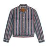 Levis Mens Vertical Stripe Denim Trucker Jacket