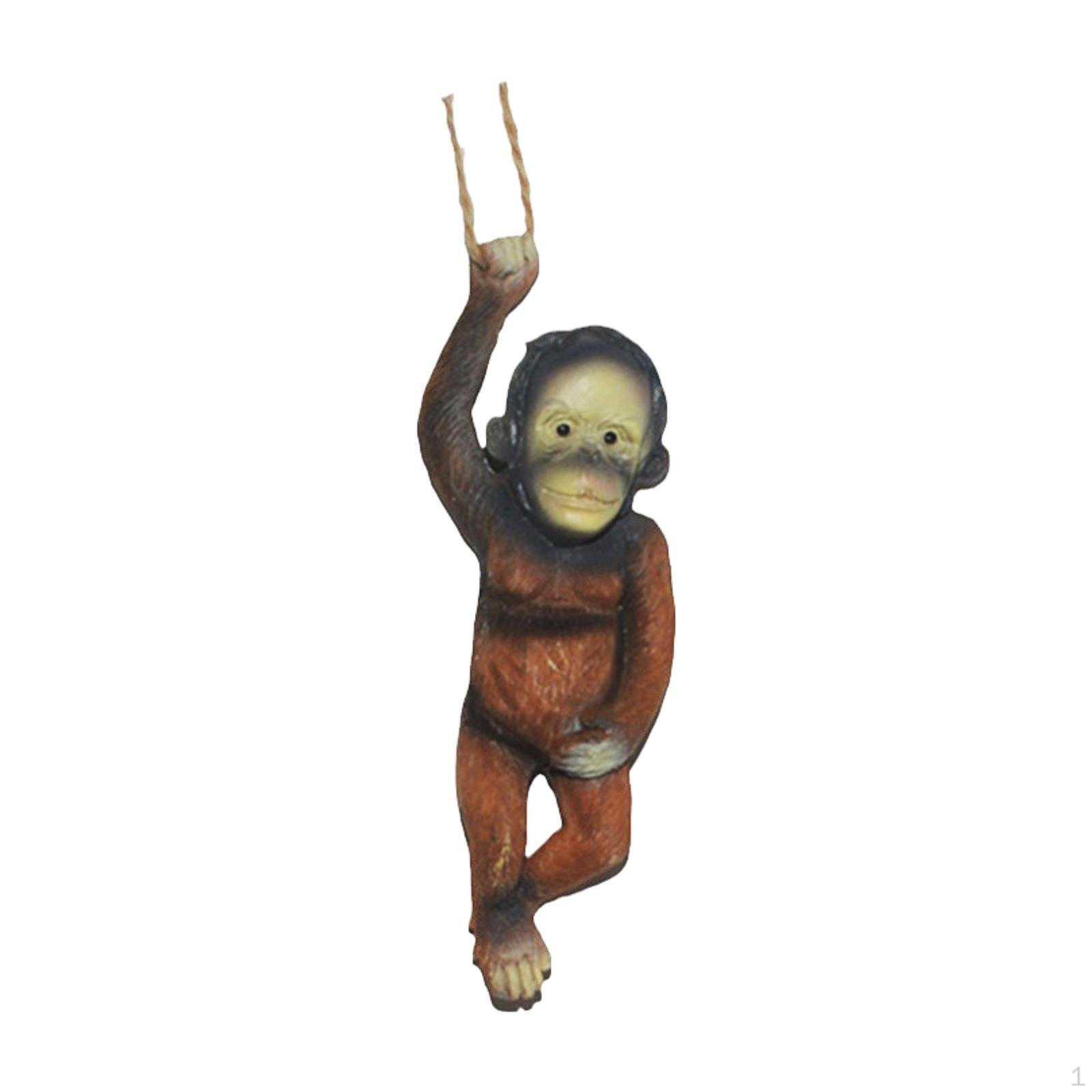 

Hanging Monkey Figurine Animal Statue, Christmas Decor Decorative Statue for without clothes