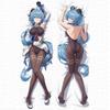 Genshin Impact Ganyu Pillowcase Double-Side Short Plush Pillowcase Dakimakura Pillow Cover for Bed Living Room