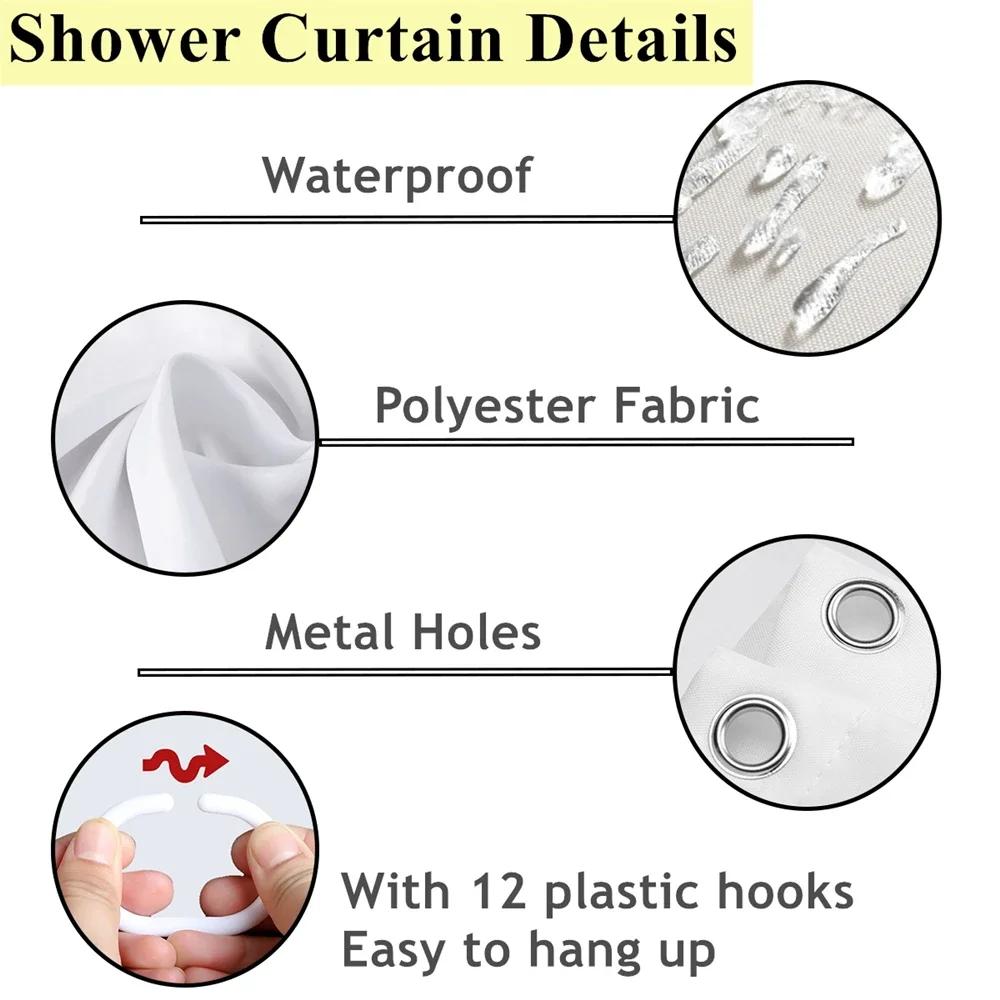 Refreshing Spring Scenery Shower Curtain Waterproof Landscape Shower Curtain With 12 Hooks Bathroom Decor Bathroom Accessories