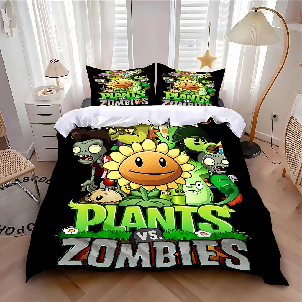 Comforter Bedding Set Adult Boy Girl Bedroom Decoration Children Gift Single Double Large Size P-Plants-Vs-Zombie