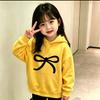 Latest Model - Children's Casual Warm Hooded Sweater. Boys' and Girls' Fashionable Bow-print Pullover Hoodie.