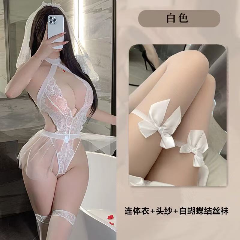 Sex Wedding Dress Underwear Uniform Seduction Sexy Bridal Suit Free Seduction Passion Tease Suit Cosplay