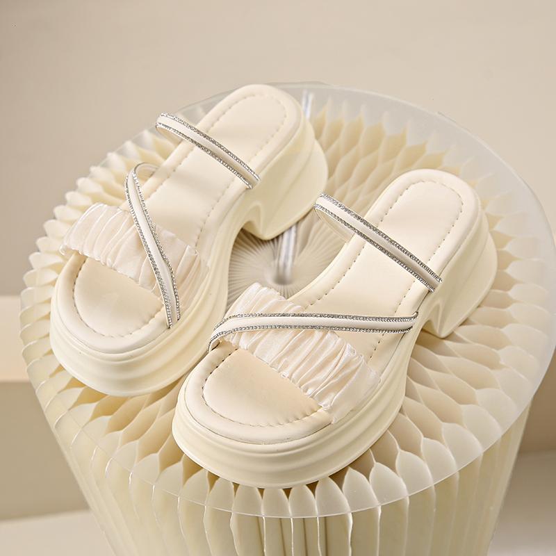 Fashion Female Shoes Slippers Women Summer Platform Slides Fashion 2025 Soft Luxury Scandals Slippers Casual Shoes Woman 2025 Platform P