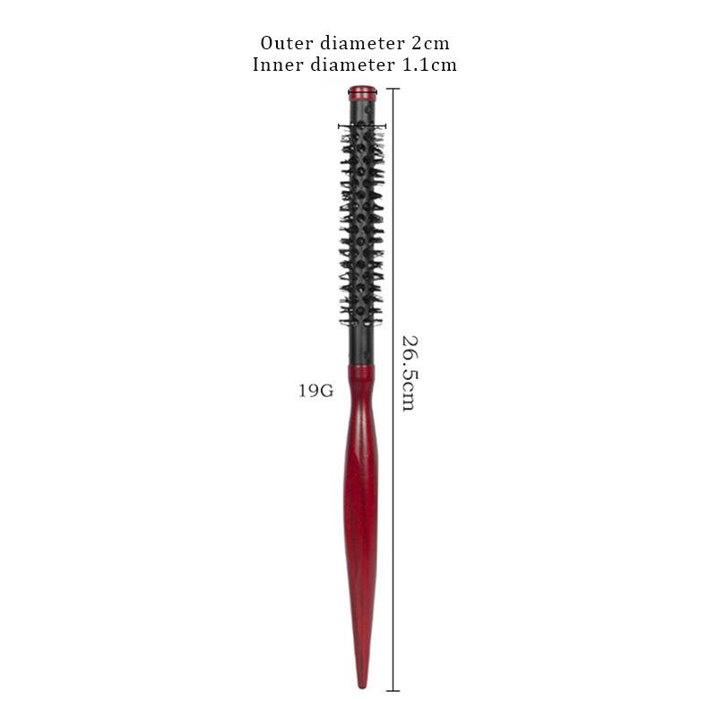 /Kuz/Long Handle Heat Resistant Ceramic Round Hair Brush For Blow Dry Curling Straight Hair Salon Styling Tool