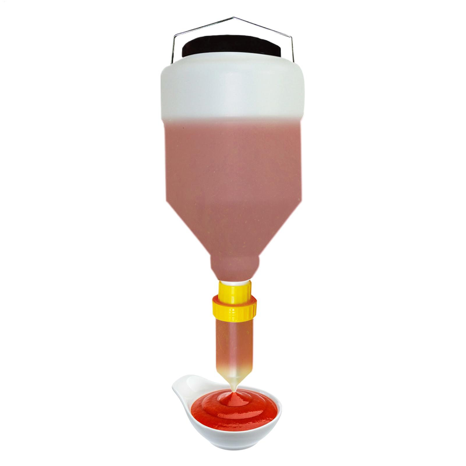 3.5L Sauce Bottle Squeeze Bottle Hanging Sauce Dispenser PVC Large Diameter Sauce Squeeze Bottle Hanging Sauce Dispenser CN