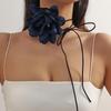 Women's Velvet Flower Choker Necklace: European, American, Korean Style, Handmade, National-Inspired Jewelry