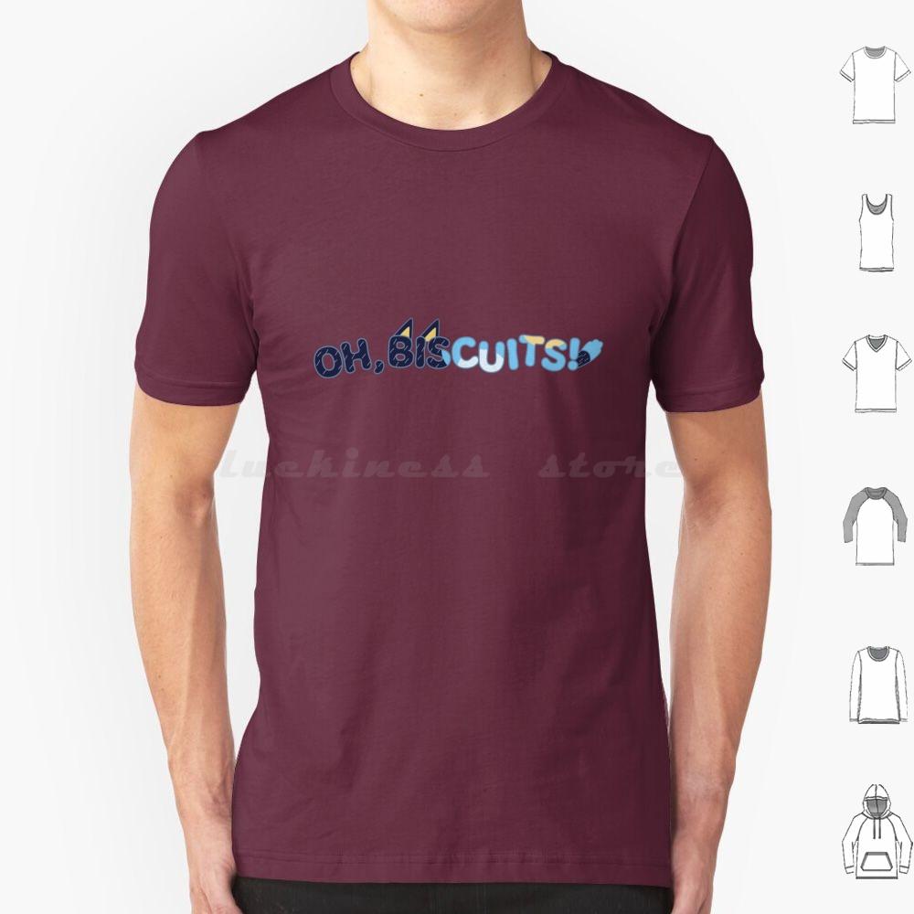 Oh Biscuits T Shirt Cotton Men Women DIY Print Bandit Oh Biscuits Biscuits Kids Tv Australian Chilli Bingo Blue Dog Puppy