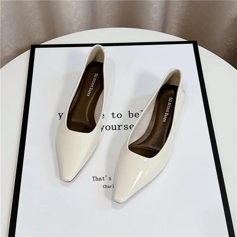 Fashion Classic Pointed Toe Women's Pumps 2024 New Solid Color Simple Female Commuting Work Shoes Fashion Versatile Shallow Mouth Shoes