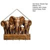 Wooden Animal Sign with 4 Hooks Decorative Hanging Horse Sign Rustic Wall Art Elephant Sign for Holding Keys Bags Scarves Bedroom Entryway Decor