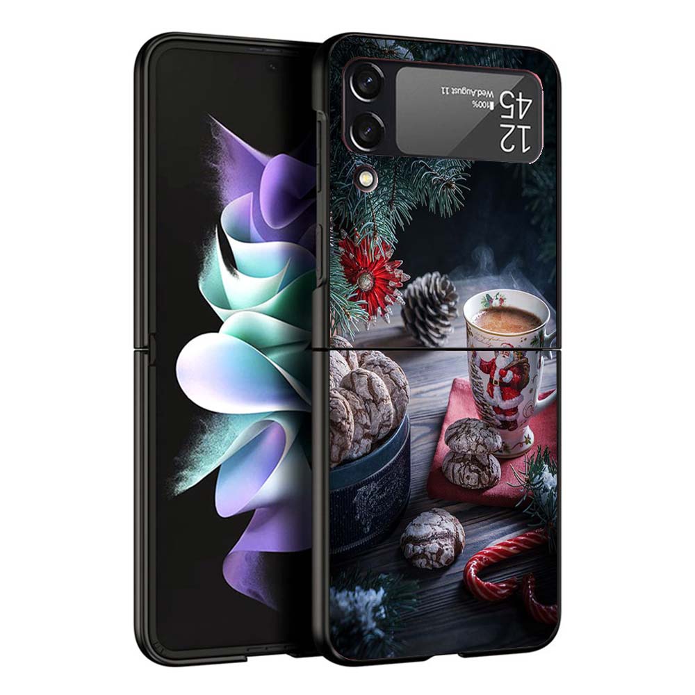 Winter Coffee Christmas Phone Case For Samsung Galaxy Z Flip7 Flip6 5G Flip5 Flip4 Flip3 ZFlip 7 6 3 4 5 Shockproof Back Cover G