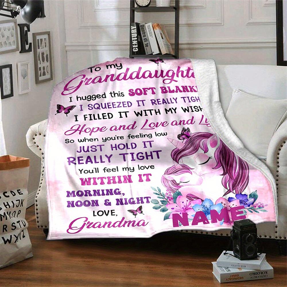 Unicorn Theme Home Customize Your Name Blankets Comfortable Soft Lightweight Allseason Multipurpose Blanket For Picnics Sofas Offices Beds Living