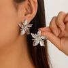 Vintage Metall Goldfarbe Blume Große Ohrringe Für Frauen Mode Floral Statement Ohrringe Schmuck Geschenk
