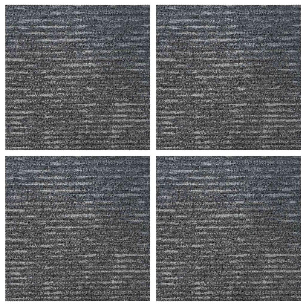 Modular Carpet Tile Light Grey 50 x 50 cm 4 pcs PP and Bitumen