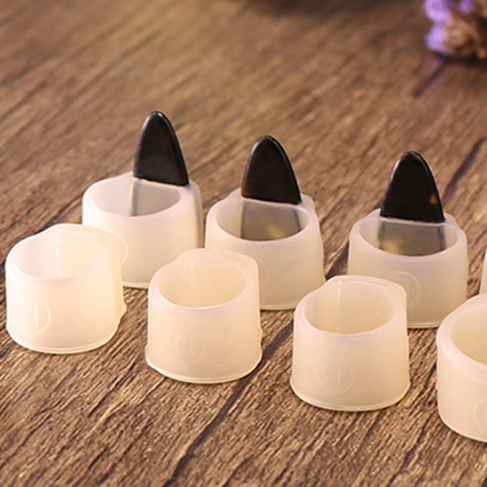 Alasum Guzheng Nail Protector Silicone Nail Protection Cover for Easy to and Washable Set, Practice, Remove, Breathable, Anti-Deformation,