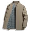 Middle-aged and Elderly Spring and Autumn Business Casual Solid Color Jacket Men's Lapel Single-breasted Jacket